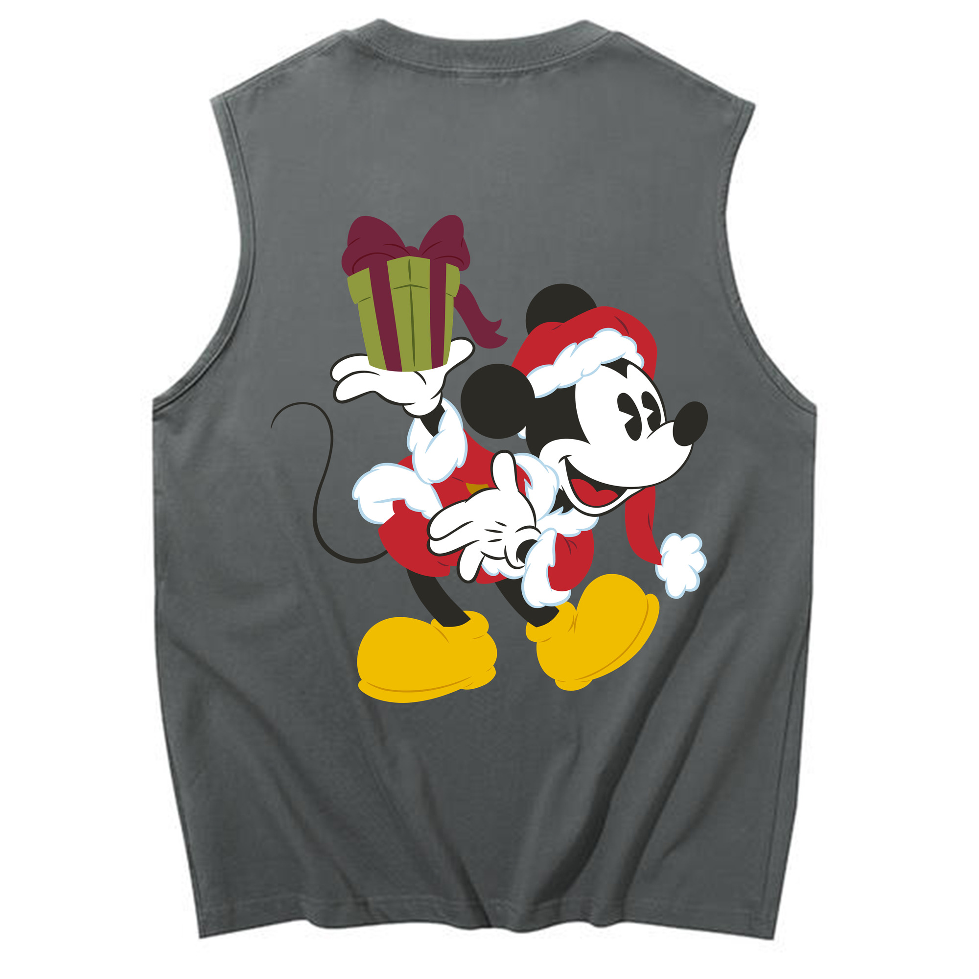ミッキーマウス Mickey Mouse コットン100％タンクトップ（背面プリント）